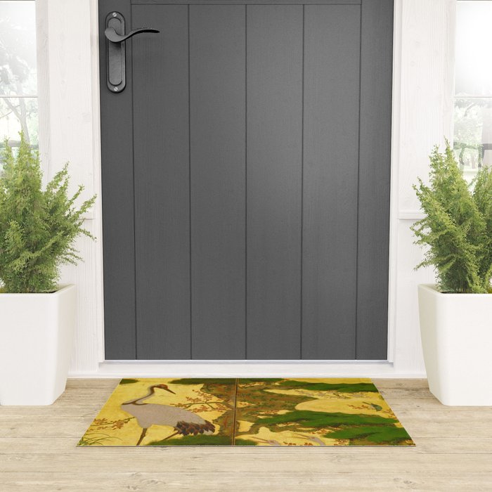 16th Century Japanese Birds & Flowers Welcome Mat Gallery Image 3