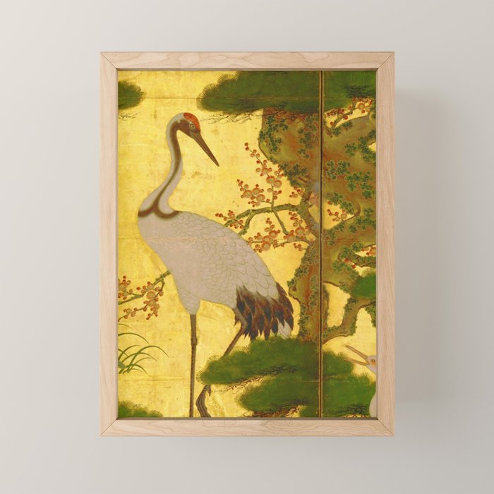 16th Century Japanese Birds & Flowers Mini Art Print Gallery Image 1
