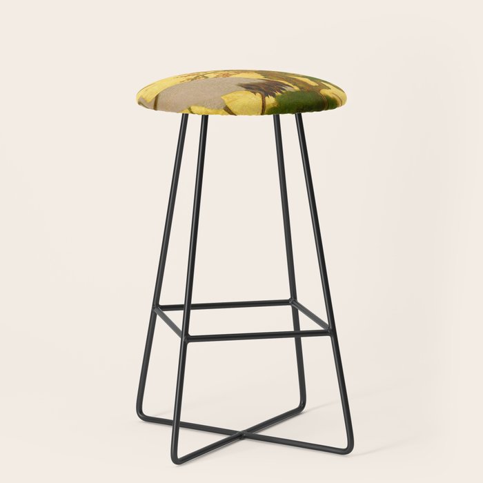 16th Century Japanese Birds & Flowers Stool Gallery Image 1