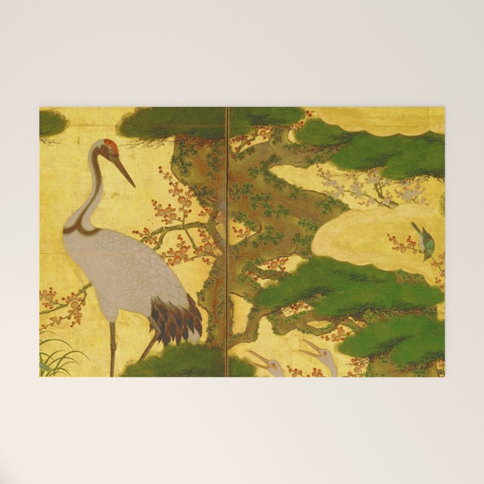 16th Century Japanese Birds & Flowers Welcome Mat Gallery Image 1