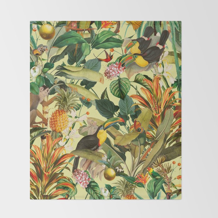 Exotic Jungle II Throw Blanket Gallery Image 2