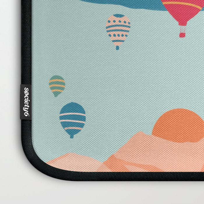 Cappadocia, girl looking at hot-air baloons Laptop Sleeve Gallery Image 3