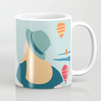Cappadocia, girl looking at hot-air baloons Coffee Mug Gallery Image 1