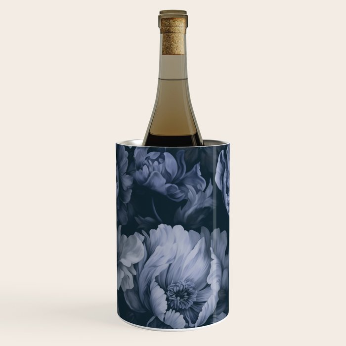 Regency Vibe Blue Floral Opulence Wine Chiller Gallery Image 1