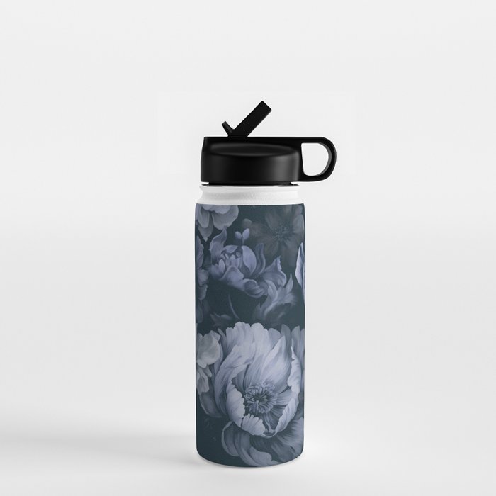Regency Vibe Blue Floral Opulence Water Bottle Gallery Image 1
