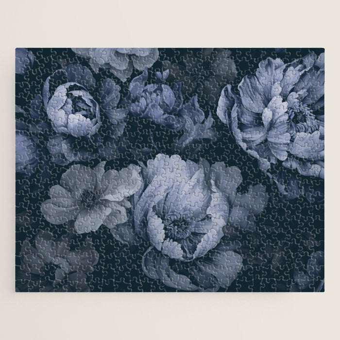 Regency Vibe Blue Floral Opulence Jigsaw Puzzle Gallery Image 1