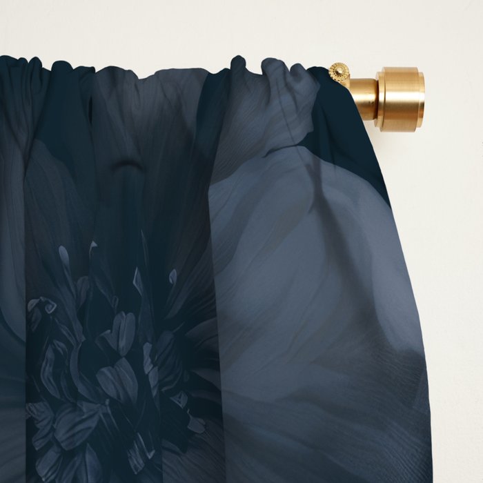 Regency Vibe Blue Floral Opulence Window Curtain Gallery Image 2