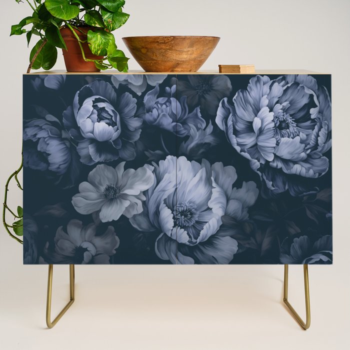 Regency Vibe Blue Floral Opulence Credenza Gallery Image 1
