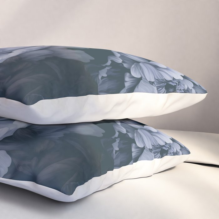 Regency Vibe Blue Floral Opulence Pillow Sham Gallery Image 3
