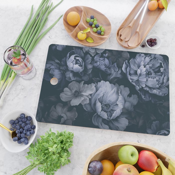 Regency Vibe Blue Floral Opulence Cutting Board Gallery Image 2
