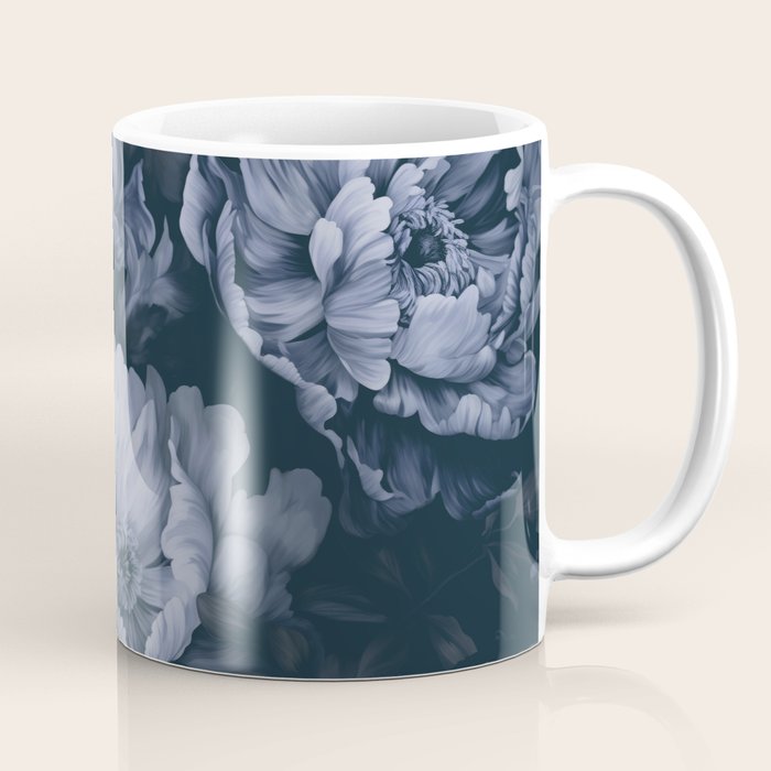 Regency Vibe Blue Floral Opulence Coffee Mug Gallery Image 1