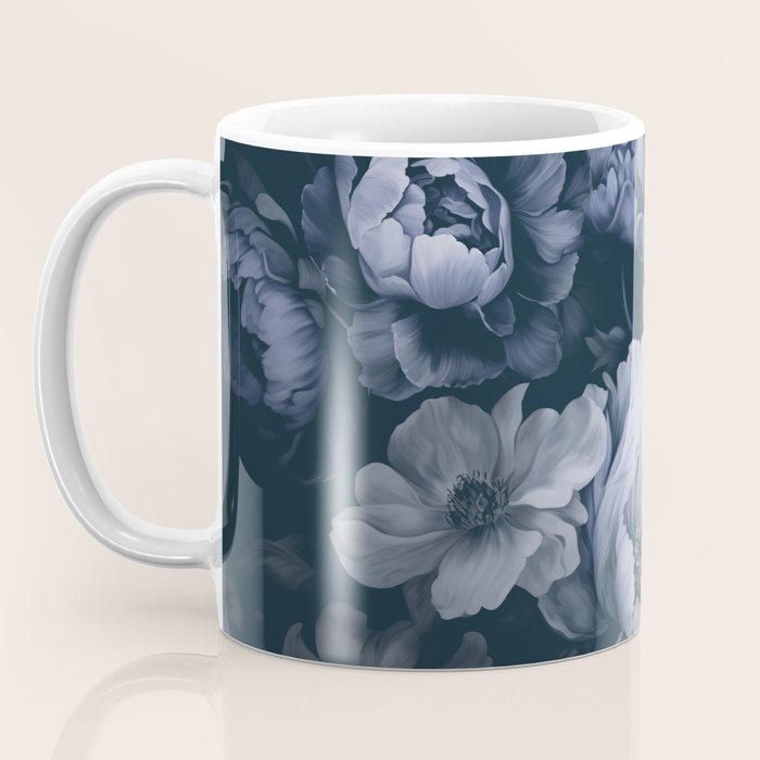 Regency Vibe Blue Floral Opulence Coffee Mug Gallery Image 3