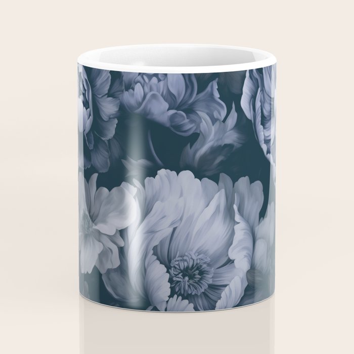 Regency Vibe Blue Floral Opulence Coffee Mug Gallery Image 4