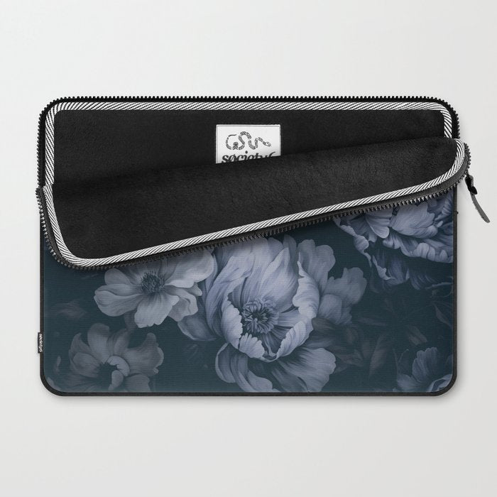 Regency Vibe Blue Floral Opulence Laptop Sleeve Gallery Image 2