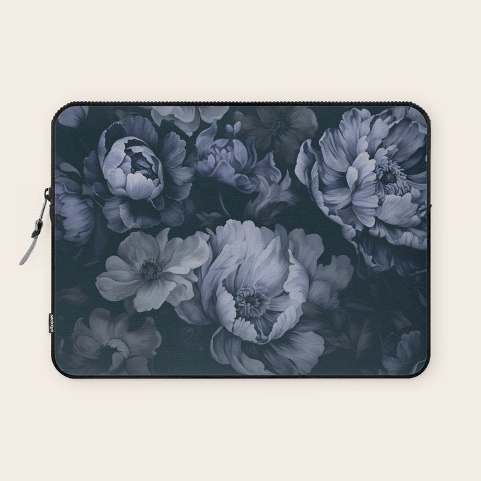 Regency Vibe Blue Floral Opulence Laptop Sleeve Gallery Image 1