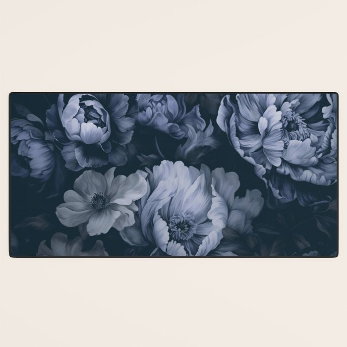 Regency Vibe Blue Floral Opulence Desk Mat Gallery Image 3