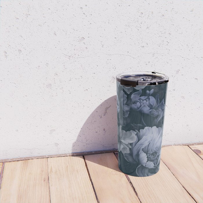 Regency Vibe Blue Floral Opulence Travel Mug Gallery Image 4