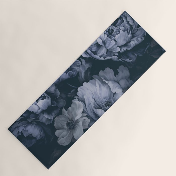 Regency Vibe Blue Floral Opulence Yoga Mat Gallery Image 1