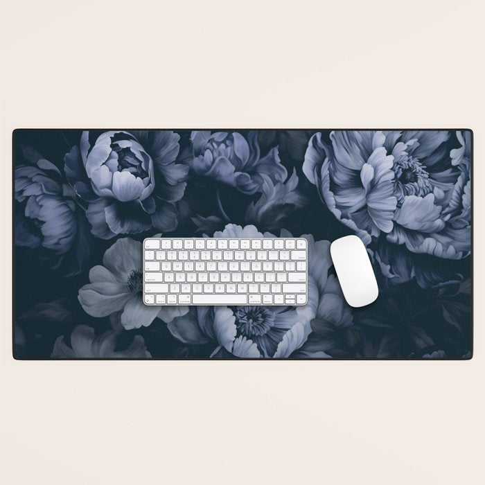 Regency Vibe Blue Floral Opulence Desk Mat Gallery Image 1
