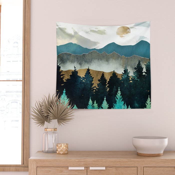 Forest Mist - Custom Horizontal Wall Tapestry Gallery Image 2