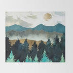 Forest Mist - Custom Horizontal Throw Blanket Gallery Image 2