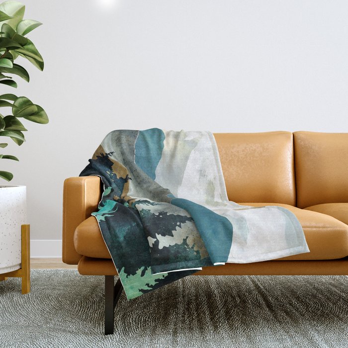 Forest Mist - Custom Horizontal Throw Blanket Gallery Image 1