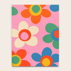 Cheerful Maisie Flowers Colorful Floral Pattern on Pink Notebook Gallery Image 4