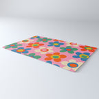 Cheerful Maisie Flowers Colorful Floral Pattern on Pink Rug Gallery Image 3
