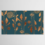 Art Deco Copper Flowers  Tablecloth Gallery Image 2
