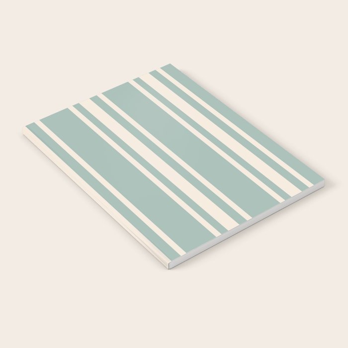 Mediterranean Ticking Stripe Sea Glass Sand Notebook Gallery Image 1