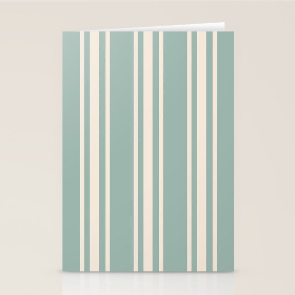 Mediterranean Ticking Stripe Sea Glass Sand Stationery Card Gallery Image 2