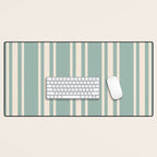 Mediterranean Ticking Stripe Sea Glass Sand Desk Mat Gallery Image 1
