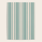 Mediterranean Ticking Stripe Sea Glass Sand Poster Gallery Image 4
