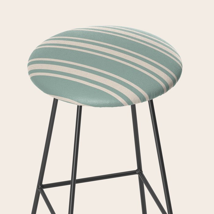 Mediterranean Ticking Stripe Sea Glass Sand Stool Gallery Image 2