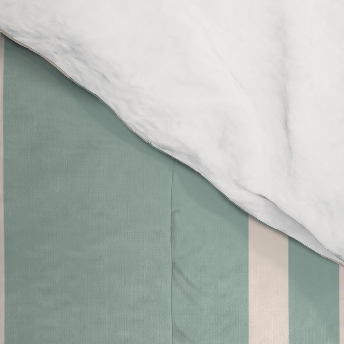 Mediterranean Ticking Stripe Sea Glass Sand Comforter Gallery Image 4