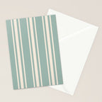 Mediterranean Ticking Stripe Sea Glass Sand Stationery Card Gallery Image 2