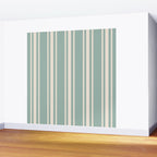 Mediterranean Ticking Stripe Sea Glass Sand Wall Mural Gallery Image 2