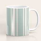Mediterranean Ticking Stripe Sea Glass Sand Coffee Mug Gallery Image 1