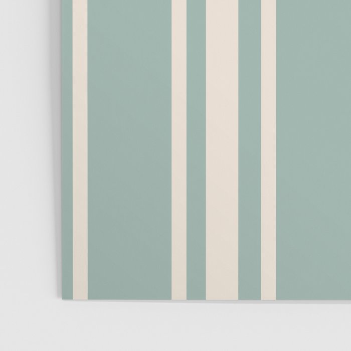 Mediterranean Ticking Stripe Sea Glass Sand Poster Gallery Image 3