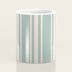 Mediterranean Ticking Stripe Sea Glass Sand Coffee Mug Gallery Image 4