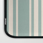 Mediterranean Ticking Stripe Sea Glass Sand Laptop Sleeve Gallery Image 3