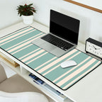 Mediterranean Ticking Stripe Sea Glass Sand Desk Mat Gallery Image 2