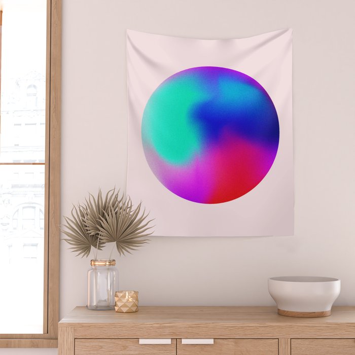 Pink And Purple Gradient Sphere Wall Tapestry Gallery Image 2