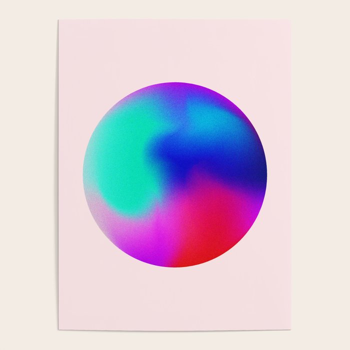 Pink And Purple Gradient Sphere Poster Gallery Image 1