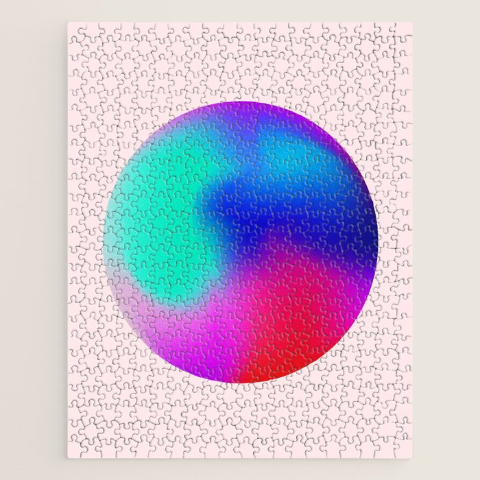 Pink And Purple Gradient Sphere Jigsaw Puzzle Gallery Image 1