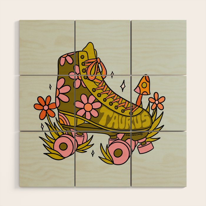 Taurus Roller Skate Wood Wall Art Gallery Image 1