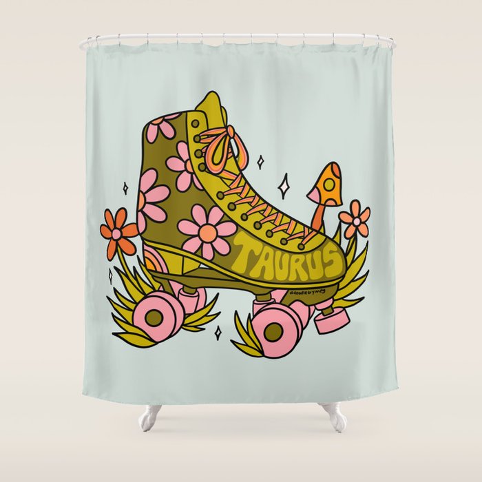 Taurus Roller Skate Shower Curtain Gallery Image 1