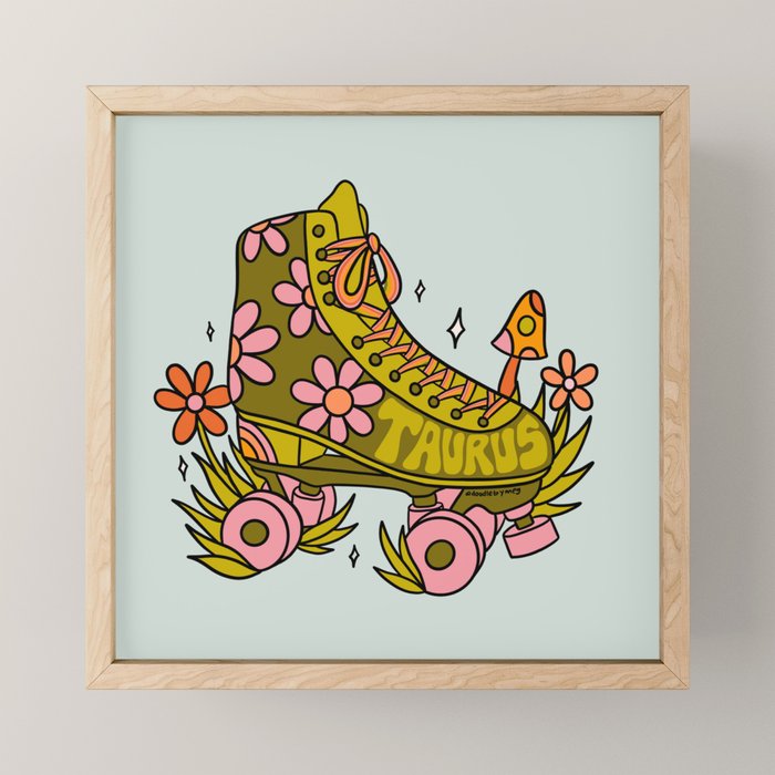 Taurus Roller Skate Mini Art Print Gallery Image 1