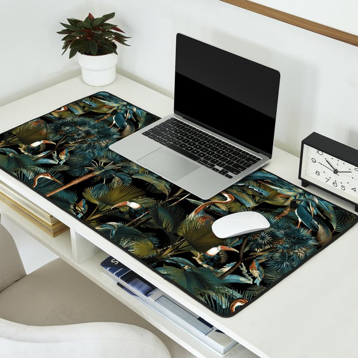 Jungle and Birds Desk Mat Gallery Image 2