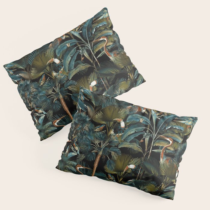 Jungle and Birds Pillow Sham Gallery Image 1